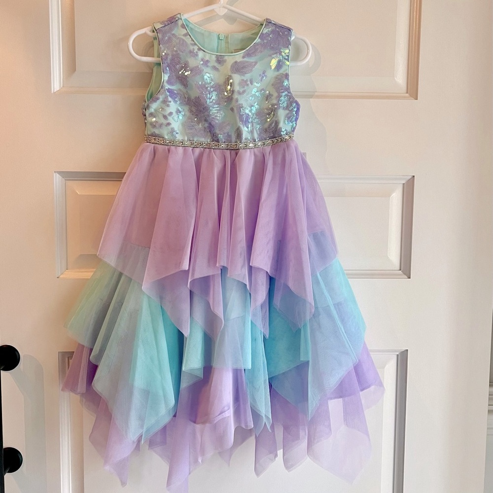 Rare Editions Little Girls 3T Sleeveless Sequin Dress, NWT